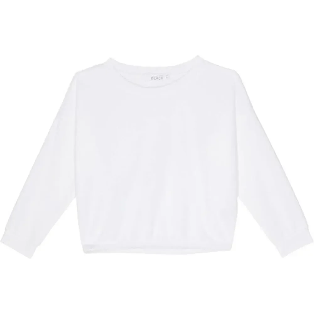 BAREFOOT DREAMS Youth CozyTerry Dolman pullover In White Sz 12/14 NWT - Picture 4 of 8